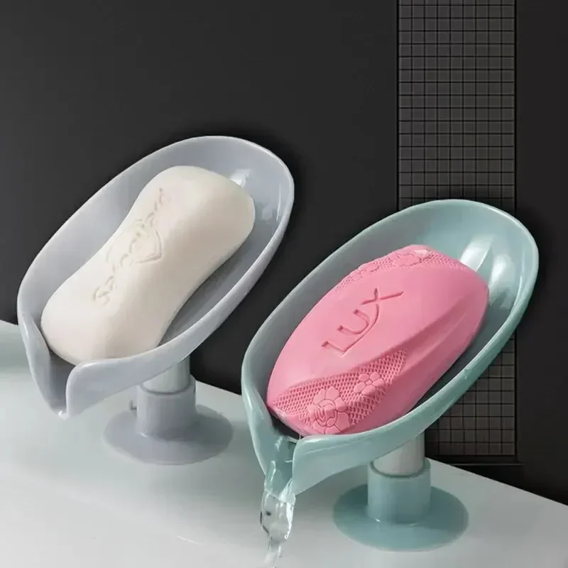 Kitchen Gadgets Gifts - Drain Soap Holder Leaf Shape Soap