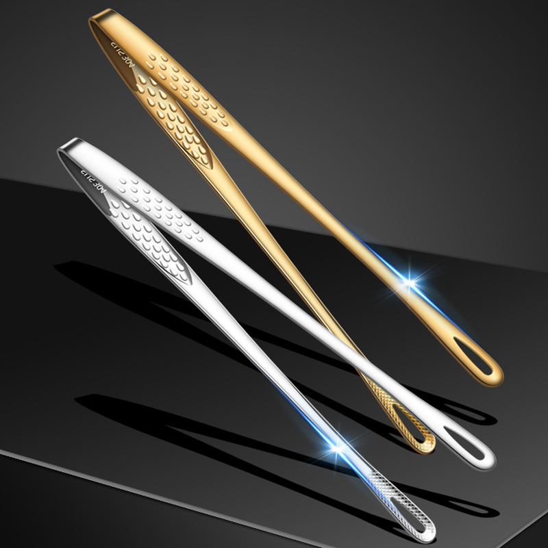 Kitchen Gadgets Gifts - 304 Stainless Steel Barbecue Tongs Korean