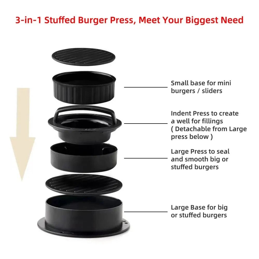 Round Hamburger Burger Press B - đánh giá và giá Kitchen Gadgets Modern