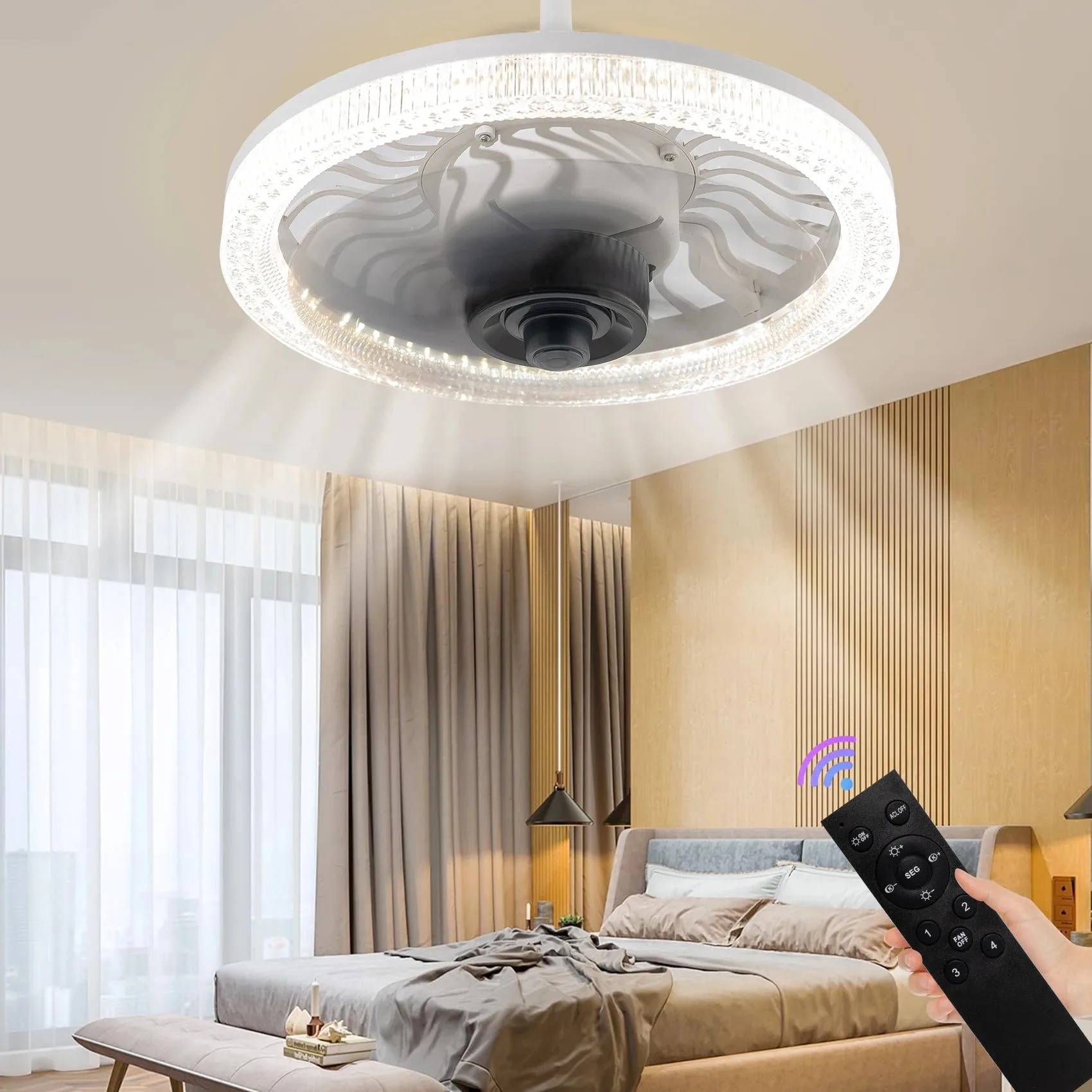 Smart LED Ceiling Fan Light wi - đánh giá và giá Kitchen Gadgets Smart