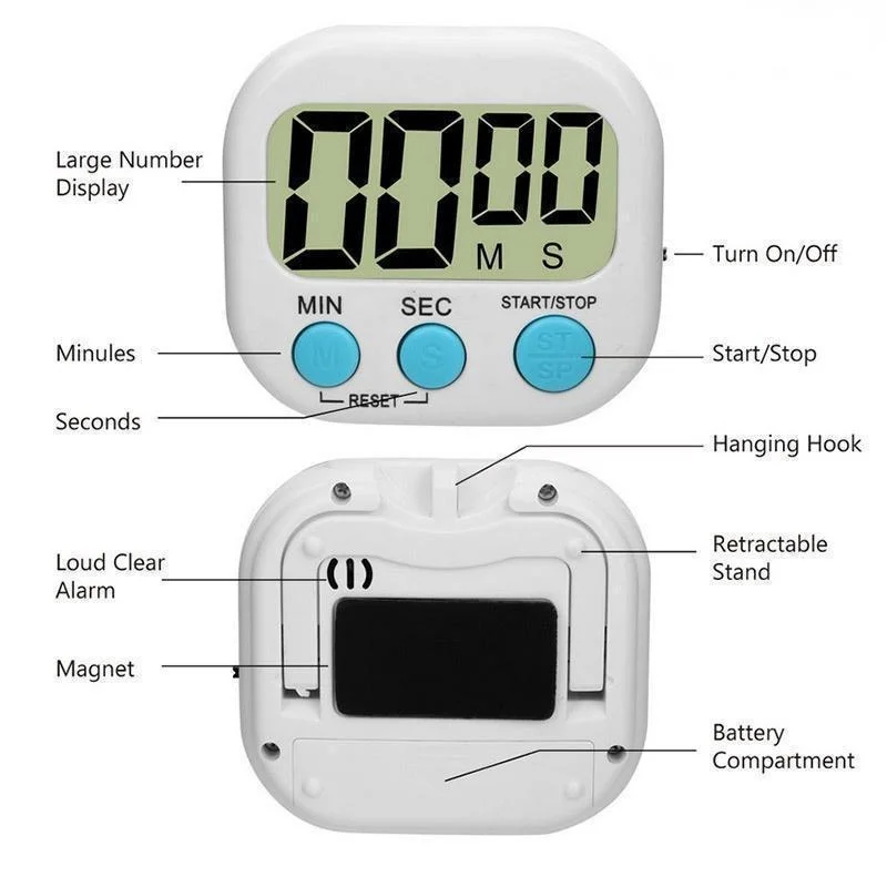 Mini Digital Kitchen Timer Big - đánh giá và giá Kitchen Gadgets Smart