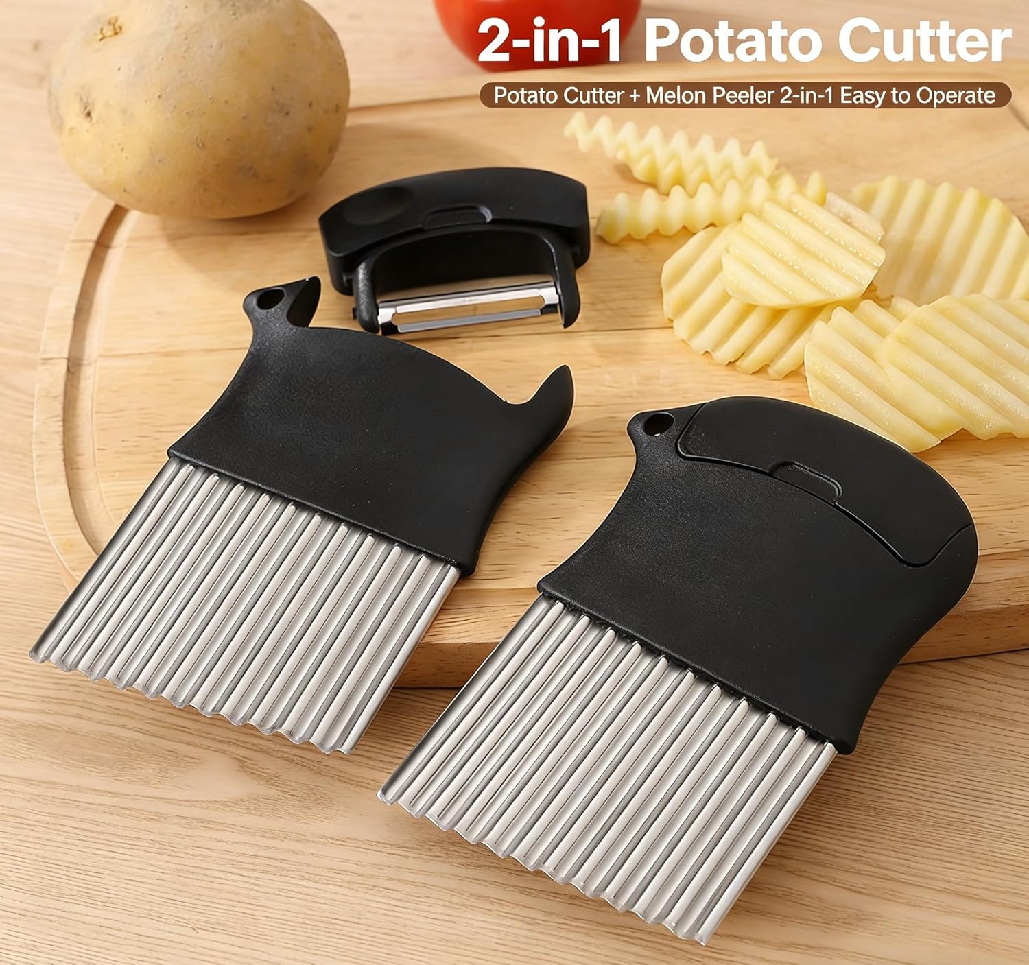 2-in-1 Potato Cutter, Durable  - đánh giá và giá Kitchen Gadgets Built In