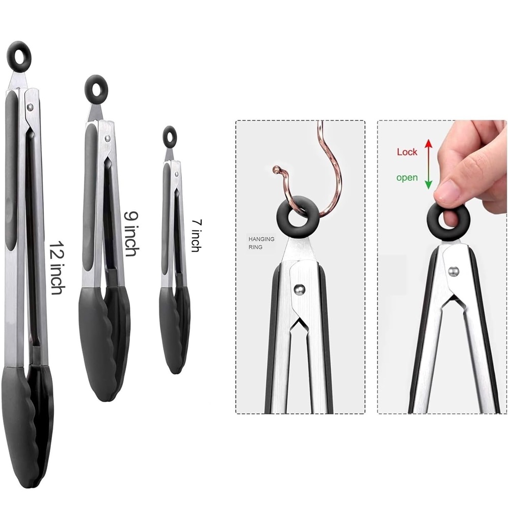 Silicone BBQ Grilling Tongs Ki - đánh giá và giá Kitchen Gadgets Gifts