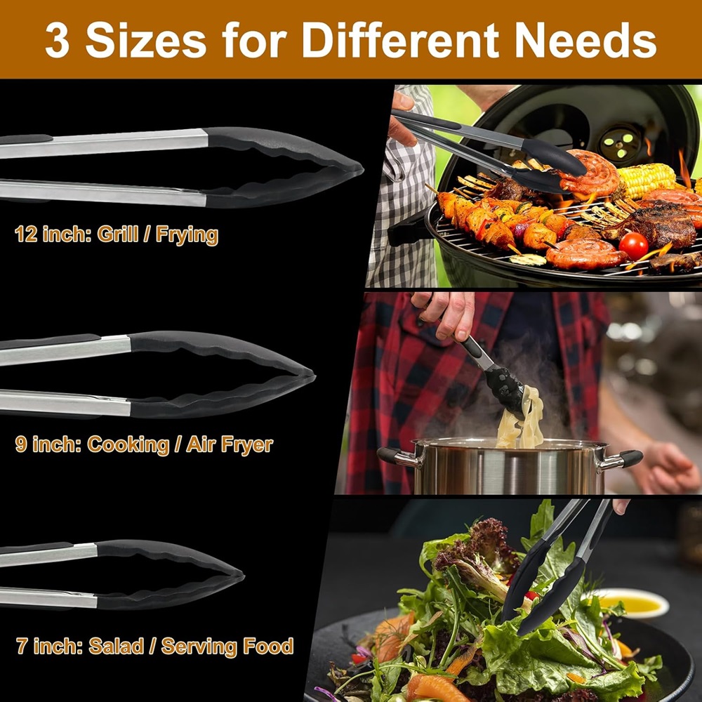 Silicone BBQ Grilling Tongs Ki - đánh giá và giá Kitchen Gadgets Gifts
